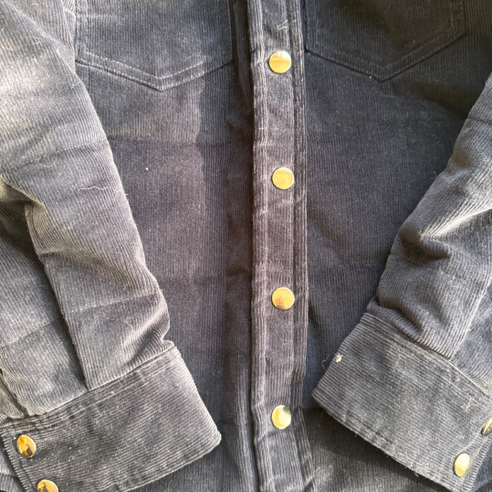 Men's Navy Corduroy Jacket - Picture 4 of 4